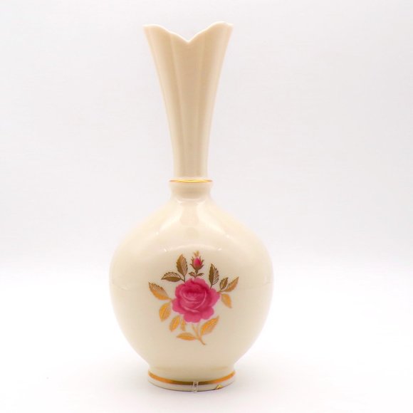 Lenox Other - Vintage Lenox Rose Cream and Gold Vase